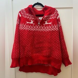 Aerie festive reindeer sweater
